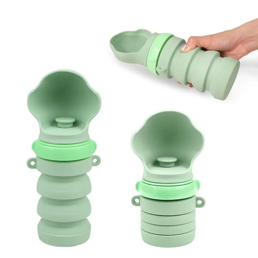 Silicone Collapsible Dog Water Bottle – Leak-Proof Travel Cup