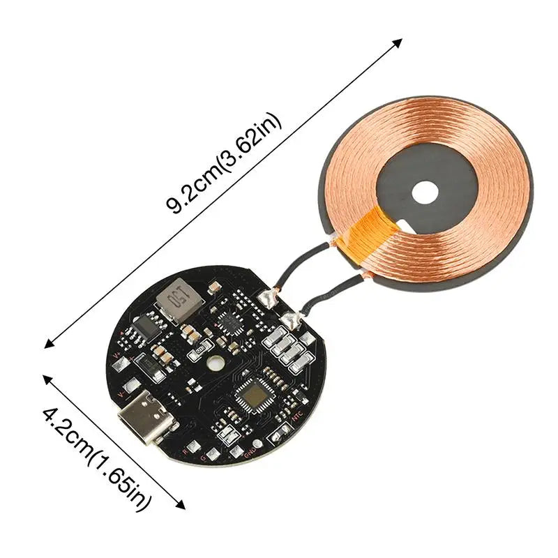 20W High Power Wireless Charger Transmitter Module 12V/24V Mobile Phone Quick Charging Circuit Board Vehicle Wireless Charger Oasis Select