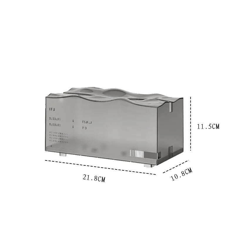 Desktop Tissue Box Living Room High-grade Light Luxury Elastic Support Living Room Suction Box Bedroom Bed Artistic Spring Oasis Select A