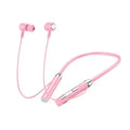 Wireless Headphones Bluetooth 5.0 Neckband Earphones Silicone Hifi 9D Stereo Sports Headset Halter Waterproof Magnetic Earbuds Oasis Select Pink