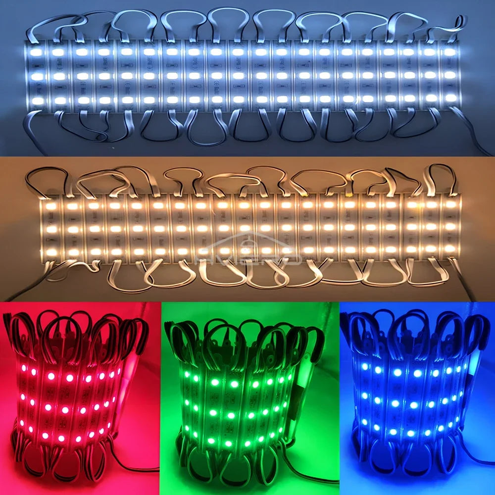 20-Pack 5050 RGB LED Modules 12V IP65 Waterproof | SMD Lights