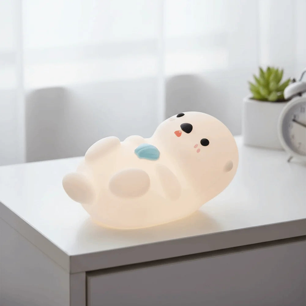 Cute Otter Night Light – USB Rechargeable Touch & Timer Lamp Night Light Lamp Oasis Select
