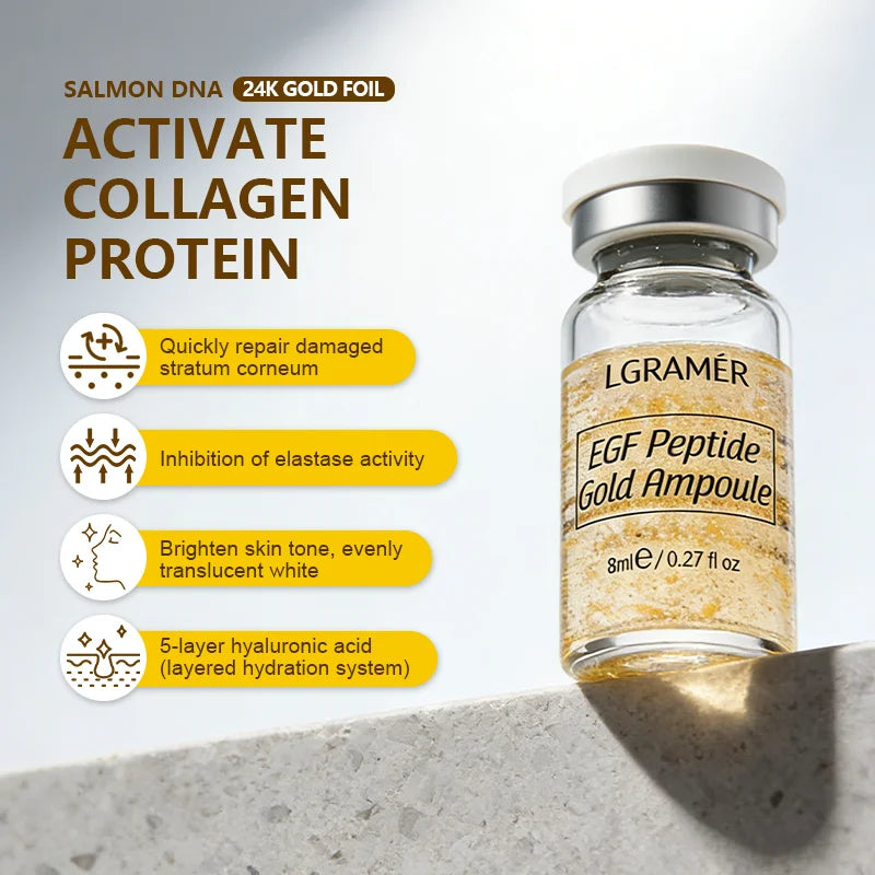 Peptide Gold Ampoule – Hyaluronic Acid Facial Essence Booster