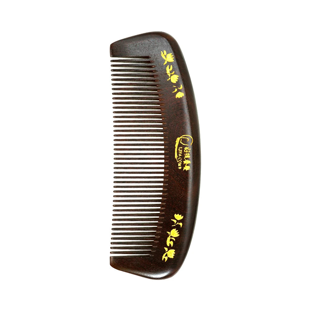 Natural Sandalwood Wide Tooth Comb – Anti-Static Moon Shape Wooden Hair Comb Oasis Select Wood3