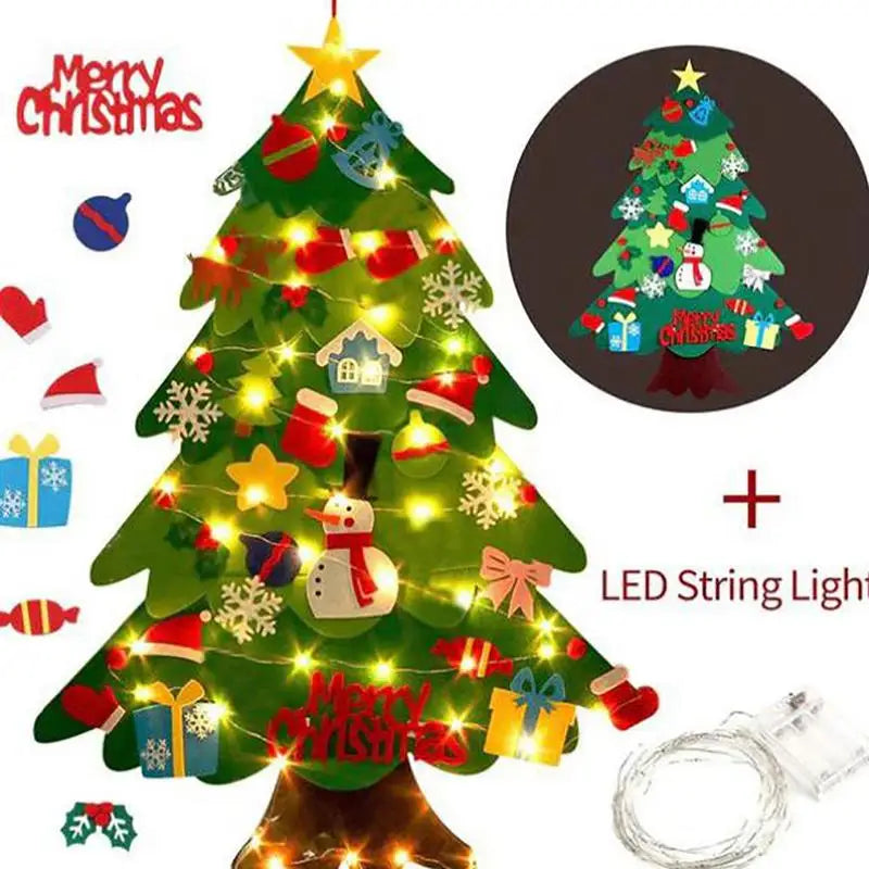 Felt Christmas Tree Montessori Christmas Tree Christmas Felt Tree for Kids Toddlers with 21pc Detachable Ornaments for Christmas Oasis Select