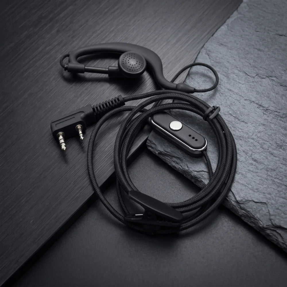 Wired Walkie-Talkie Headset Over Ear K Type Two Wired Earpiece Durable Construction 2 Pin M Plug Walkie Wired Earphone Oasis Select