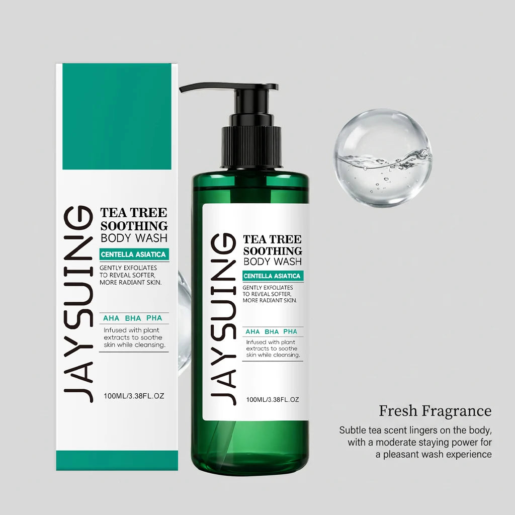Centella Tea Tree Body Wash Deep Clean Refresh Cool Soothe Sensitive Nourish Calm Skin Discomfort Repair Skin Barrier Shower Gel Oasis Select
