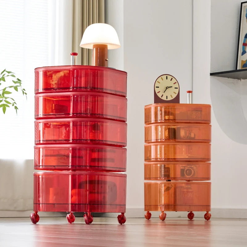 Bedside table 360 rotating mobile bedroom small cabinet Douyin Internet celebrity small storage simple locker Oasis Select