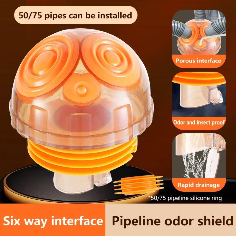 1PCS Anti Odor Drain Shower Multifunctional For Kitchen Sink Pipe Set Adapter Deodorant Dishwasher Accessories Oasis Select