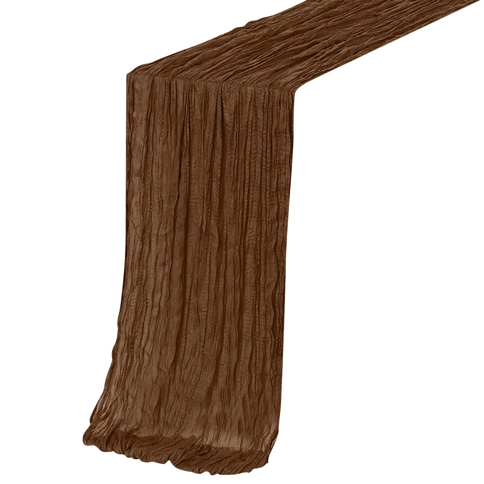 Cheesecloth Gauze Table Runner – Wedding & Boho Party Décor Gauze Table Runner Oasis Select Brown One Size