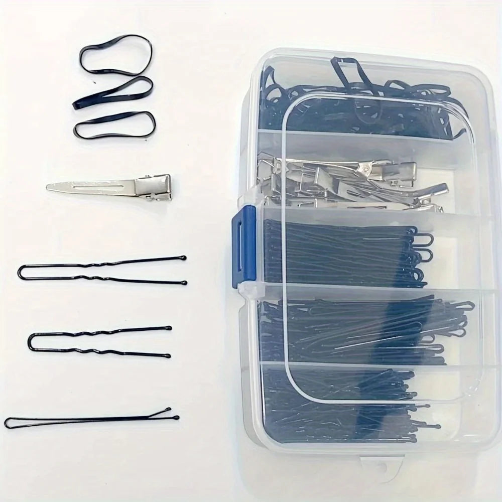 2pcs Durable Hair Clips Storage Box Clear Plastic Jewelry Organizer Household Travel Dust Proof Supplies With Dust Proof Lid Oasis Select