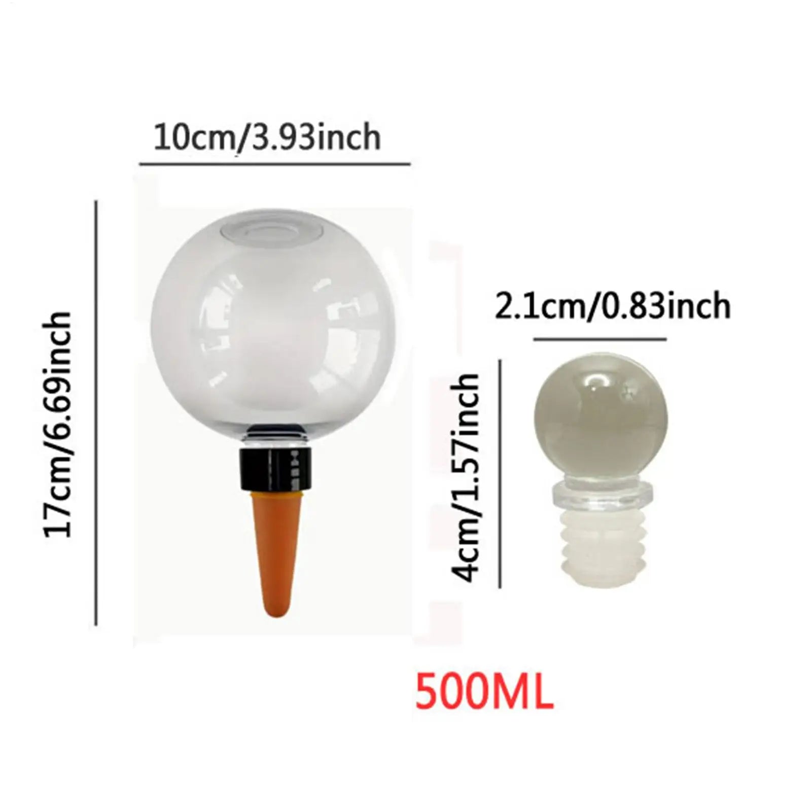 4Pcs Plastic Automatic Plant Watering Bulbs 500ml Globes Shape Self Watering Device Drip Irrigation System for Potted Plants Oasis Select