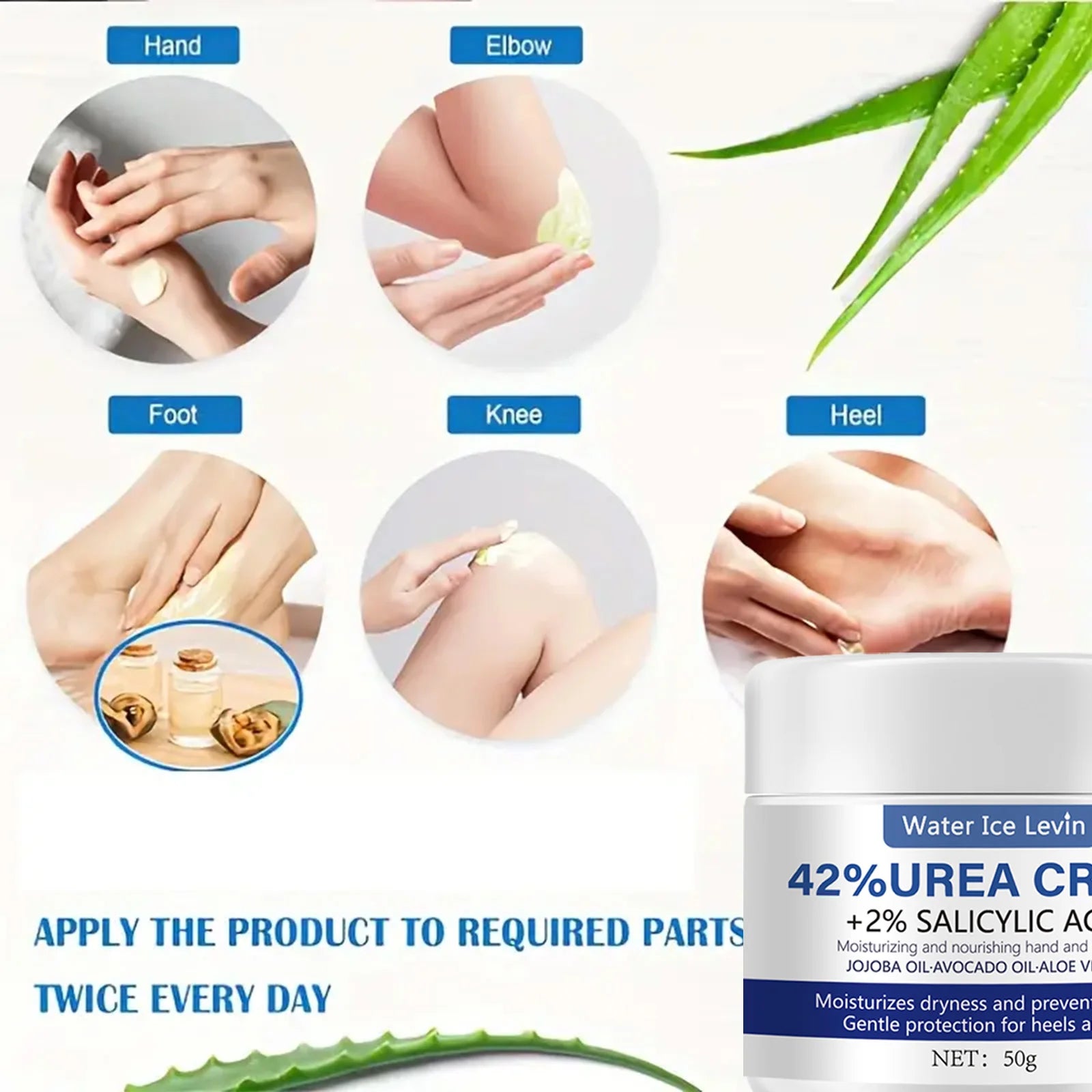 42% Urea Foot Cream with Aloe Vera – Deep Moisturizing 50g Foot Cream Oasis Select
