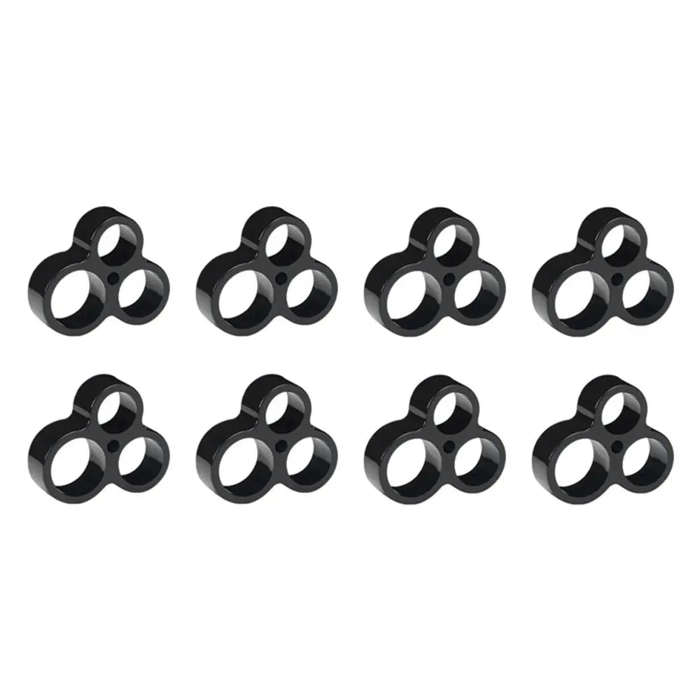 1/4/8PCS PVC Handles Door Stopper Transparent Wall Protector Handle Buffer Pad Punch-free O-shaped Anti-Collision Protected Pad Oasis Select Black-8PCS