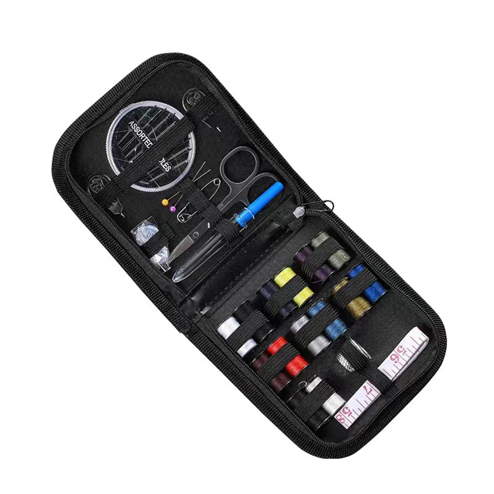 Portable Home Sewing Kit – 14 Thread Black Box Set