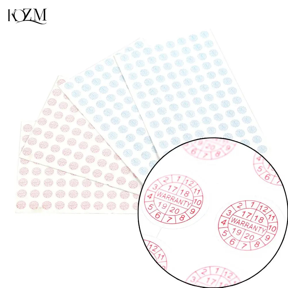 208pcs Warranty Void Stickers – Red & Blue Security Seals 10mm