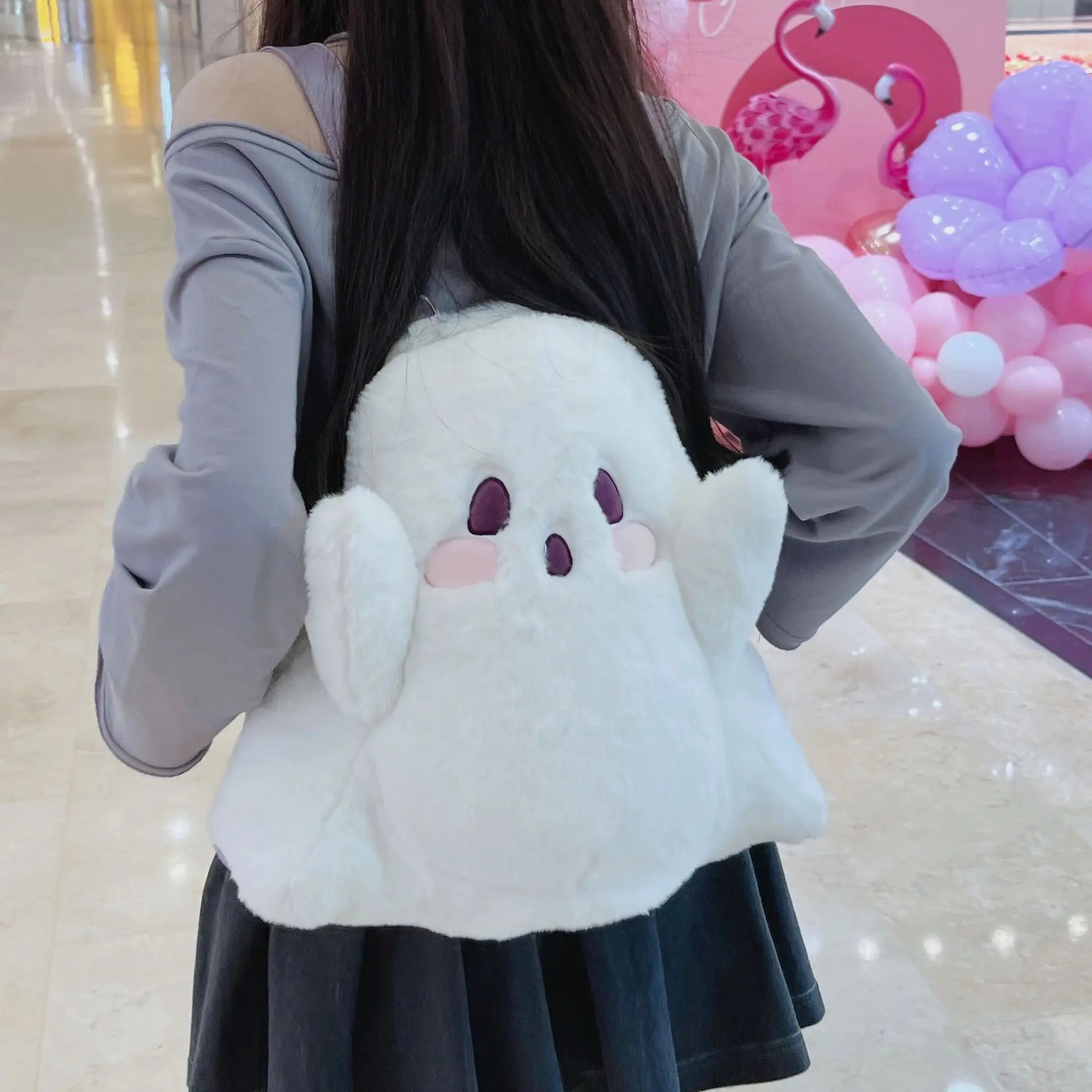 Halloween Cute Ghost Cartoon Backpack New Personalized Doll Plush Doll Girl Single Backpack Oasis Select
