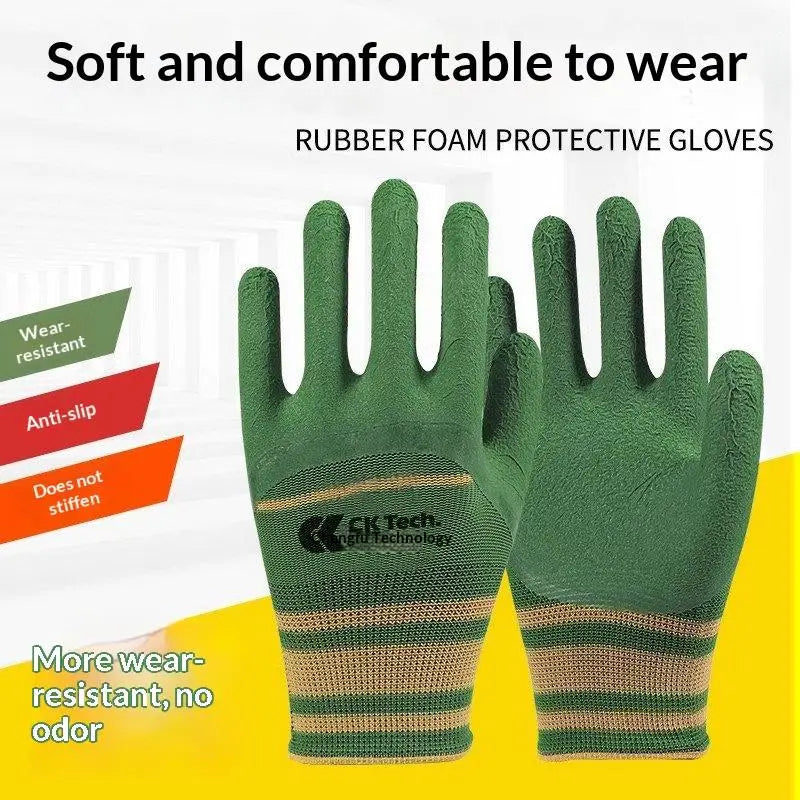 Gloves Rubber Palm Coated Durable Thorn Proof Protection Gloves Breathable Waterproof For Cactus Rose Blackberry Oasis Select