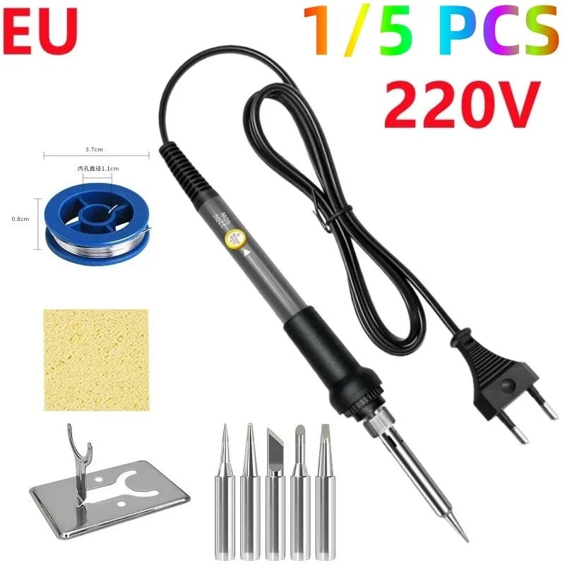 60W Adjustable Electric Soldering Iron – 220V EU Rework Kit Electric Soldering Iron Oasis Select