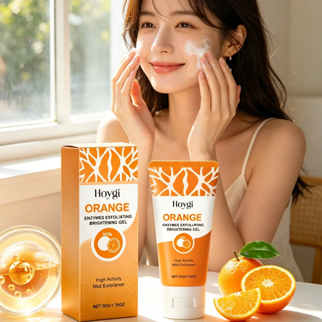 Hoygi Enzymes Exfoliating Brightening Gel Orange Oil Control Dead Skin Remove Unclog Pores Gentle Formula Facial Cleansing Gel Oasis Select