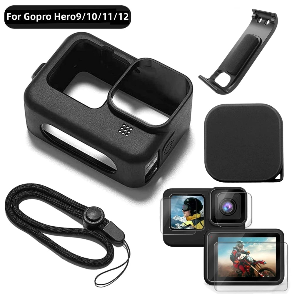 Silicone Case & Screen Protector for GoPro Hero 9 10 11 12