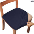 Dining Room Chair Cover Seat Covers Spandex 13solid Colors Removable Washable Elastic Cushion Covers For Home Oasis Select Navy