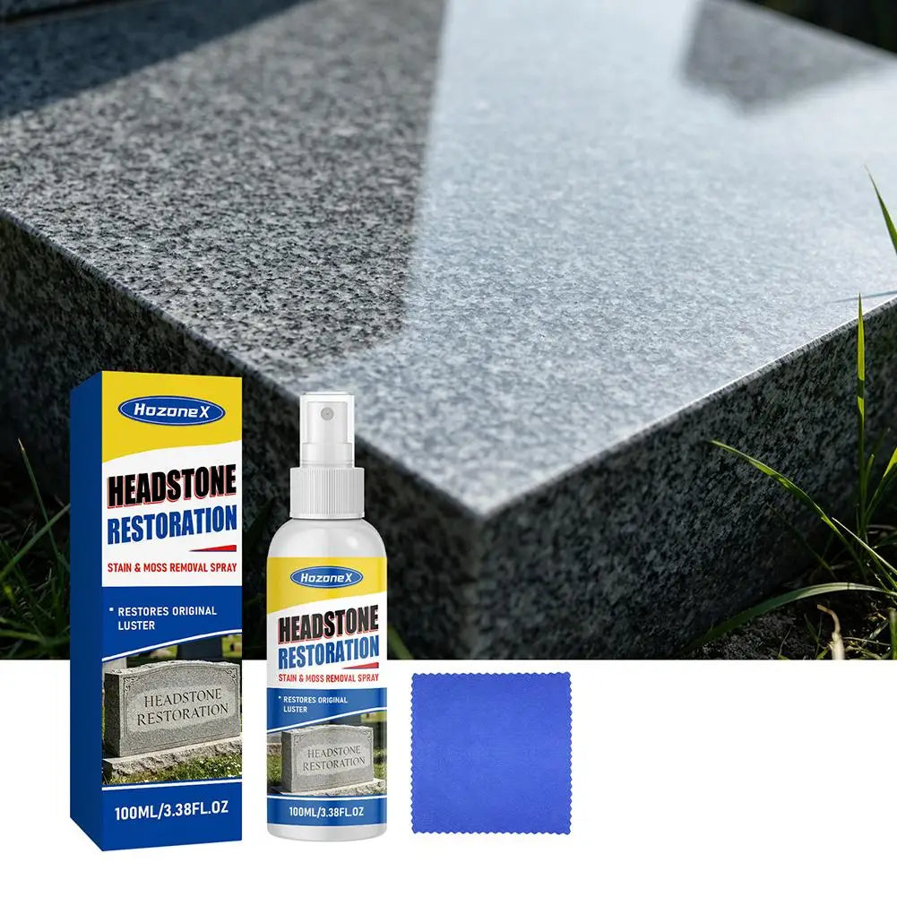 Headstone Restoration Cleaner Spray – Moss & Stain Remover