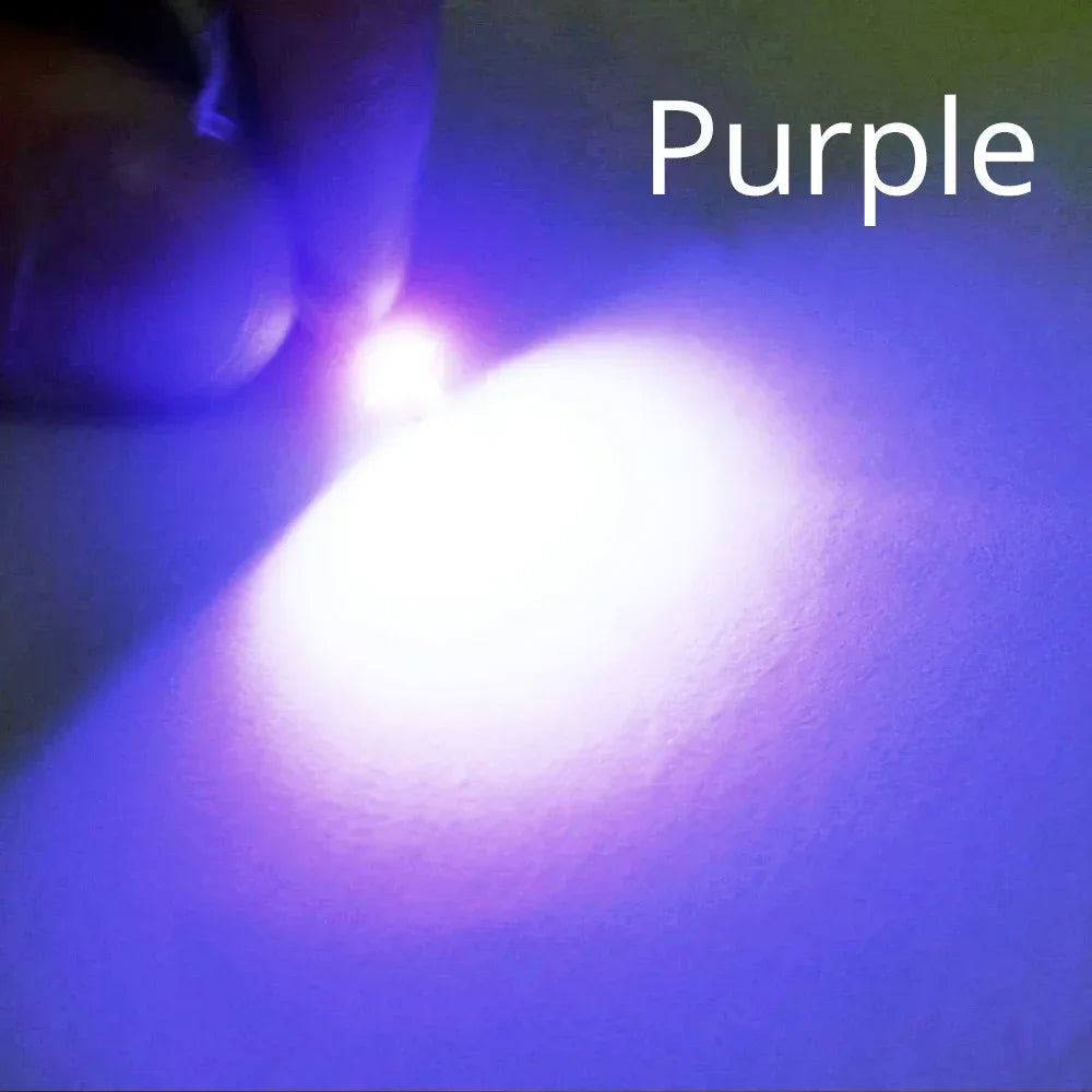 100pcs 1206 SMD LED Chip Beads – 9 Colors, Super Bright DIY