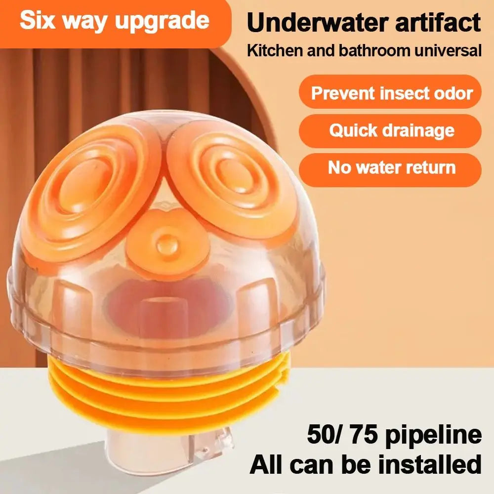 Useful Multi-port Sink Drain Pipe Adapter Anti-Odor 6 in 1 Washing Machine Floor Drain Multifunctional Sealing Plug Laundry Room Oasis Select