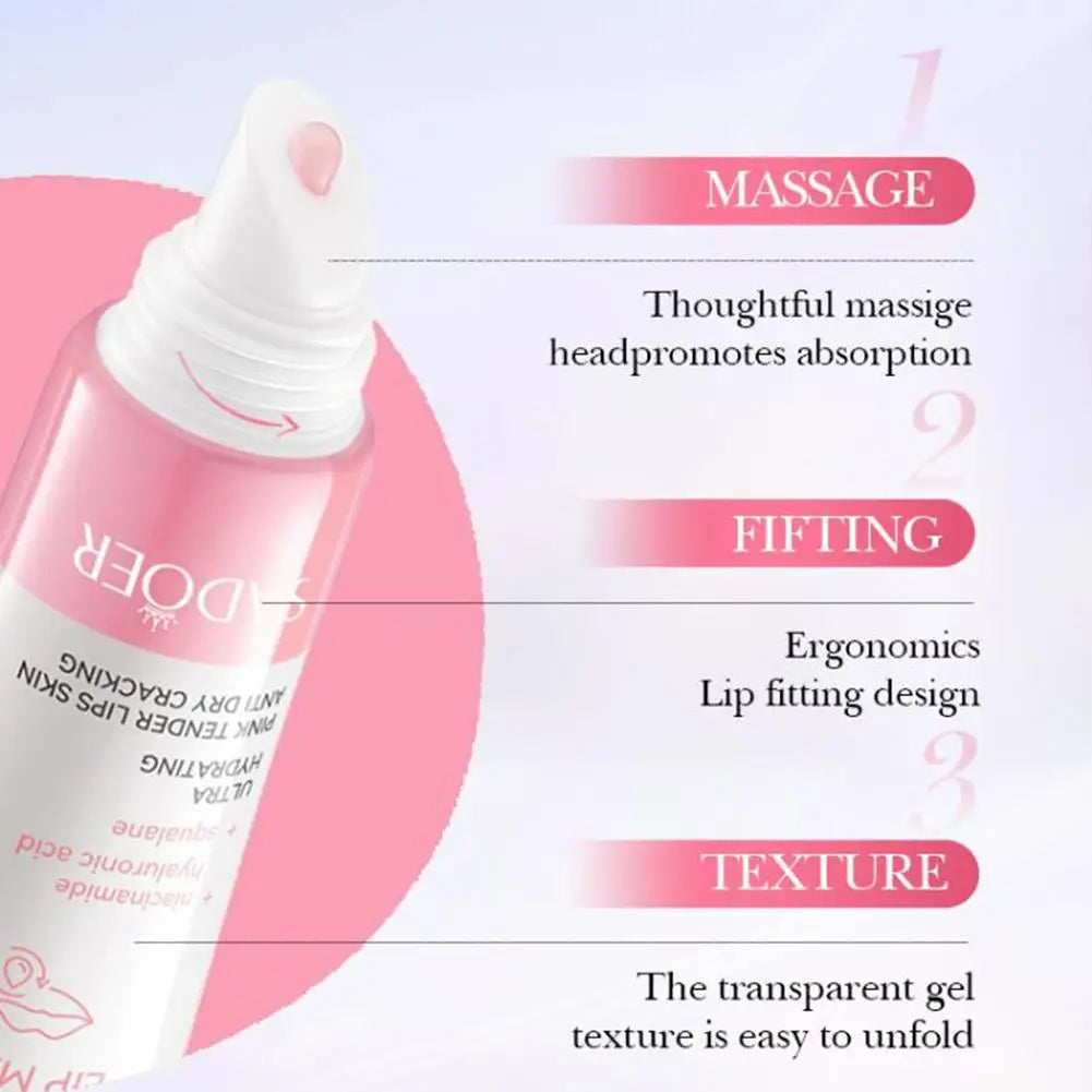 SADOER 5X Niacinamide Lip Mask Hyaluronic Acid Squalane Ultra Hydrating Balm Lip Care Cream Anti Dry Cracking Pink Lips Oasis Select