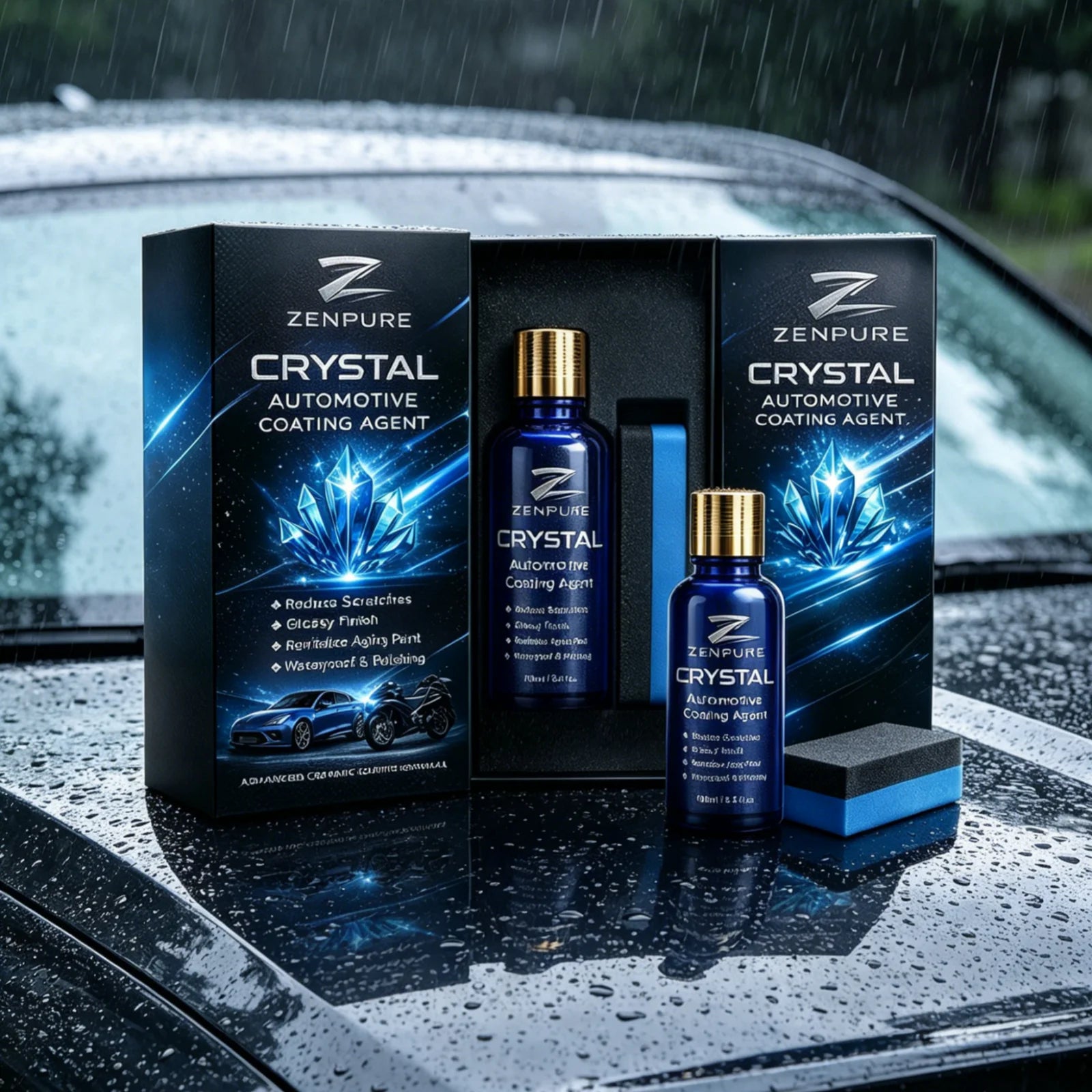 Crystal Automotive Coating Agent Reduce Scratches Waterproof Quick Film Formation Glossy Finish Car Paint Sealant Coating 100ml Oasis Select