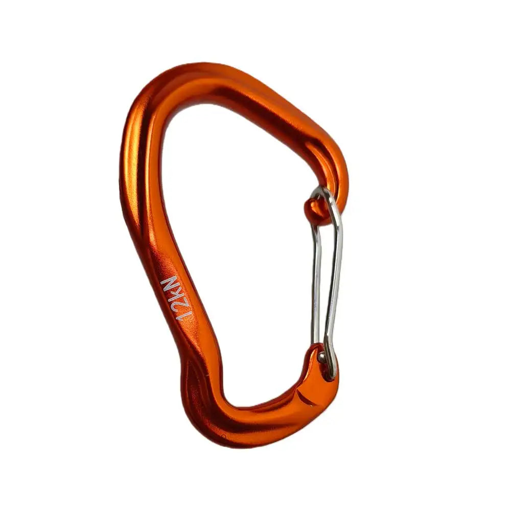 12KN Climbing Carabiner Aluminum Alloy Wire Gate Locking Camping Hammock Hooks Backpack Key Clip Mountaineering Quickdraw Gear Oasis Select