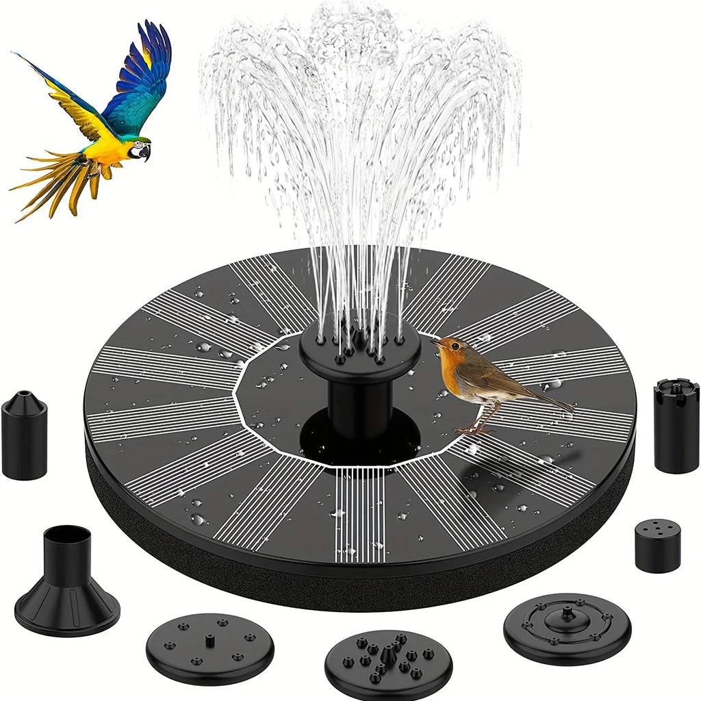 12 Inch Bird feeder Hanging Bird Bath with fountain Outdoor Bird Drinking Bird Tray with Hook and Chain for Garden Yard Patio Oasis Select 1.4W fountain