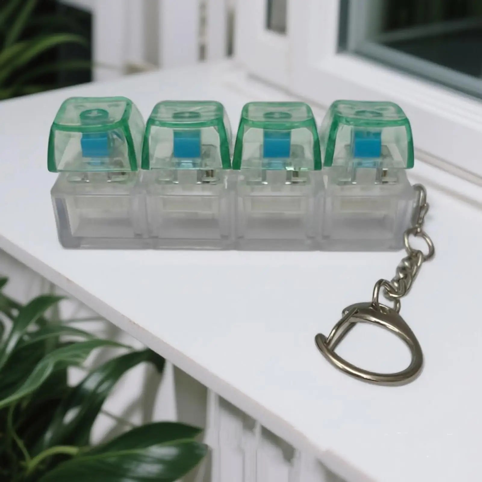 LED Keyboard Key Chain Fidget Toy for Adults Fidget Clicker Decompression Keychains Stress Relief Gadget Interesting Pendant Oasis Select