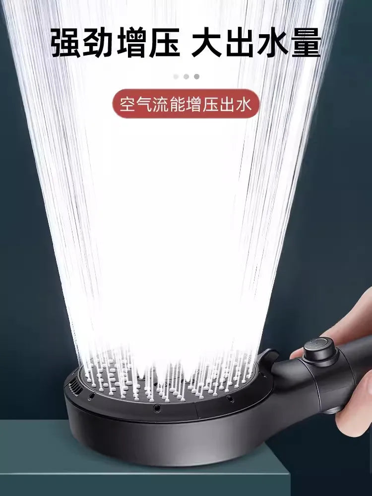 New 6 Modes Shower Head High Pressure Shower One-Key Stop Water Massage Shower Head With Filter Element Bathroom Set Accessories Oasis Select