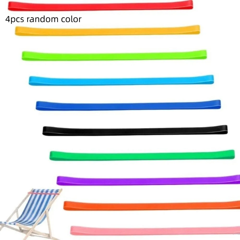 4 pcs Windproof Beach Towel Clips Colorful Silicone Towel Holder Bands Break-Resistant Multi-functional Stretchable Bands Cruise Oasis Select