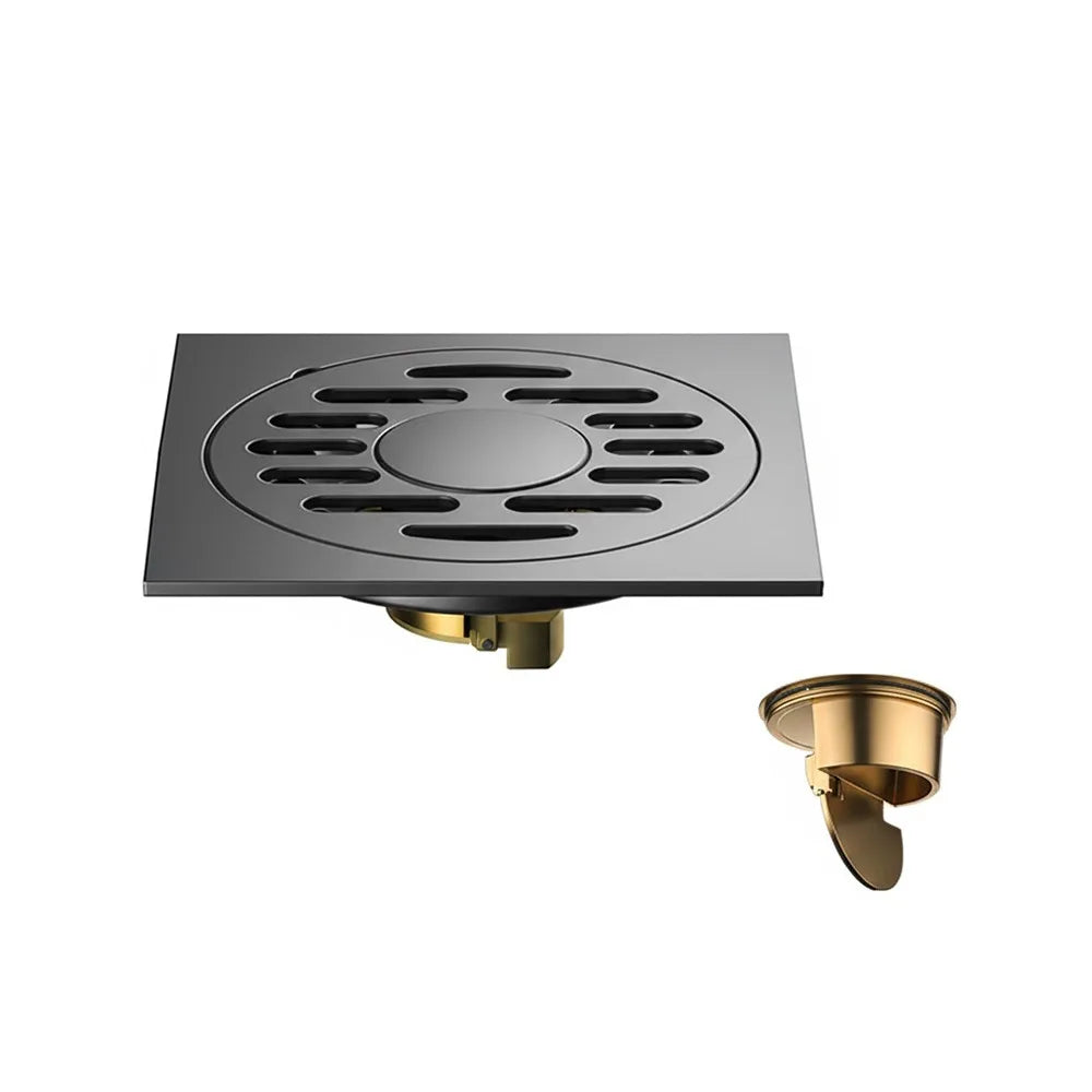 Stainless Steel Shower Floor Drain Grey Backflow Preventer Kitchen Sink Strainer Anti-odor Thickened Waste Drain Universal Oasis Select Brass-A