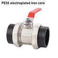 Brass High-pressure Ball Valve PE Double Head Ball Valve 4-point Switch Straight Through PE Double Hot Melt Copper Ball Valve Oasis Select PE32 B