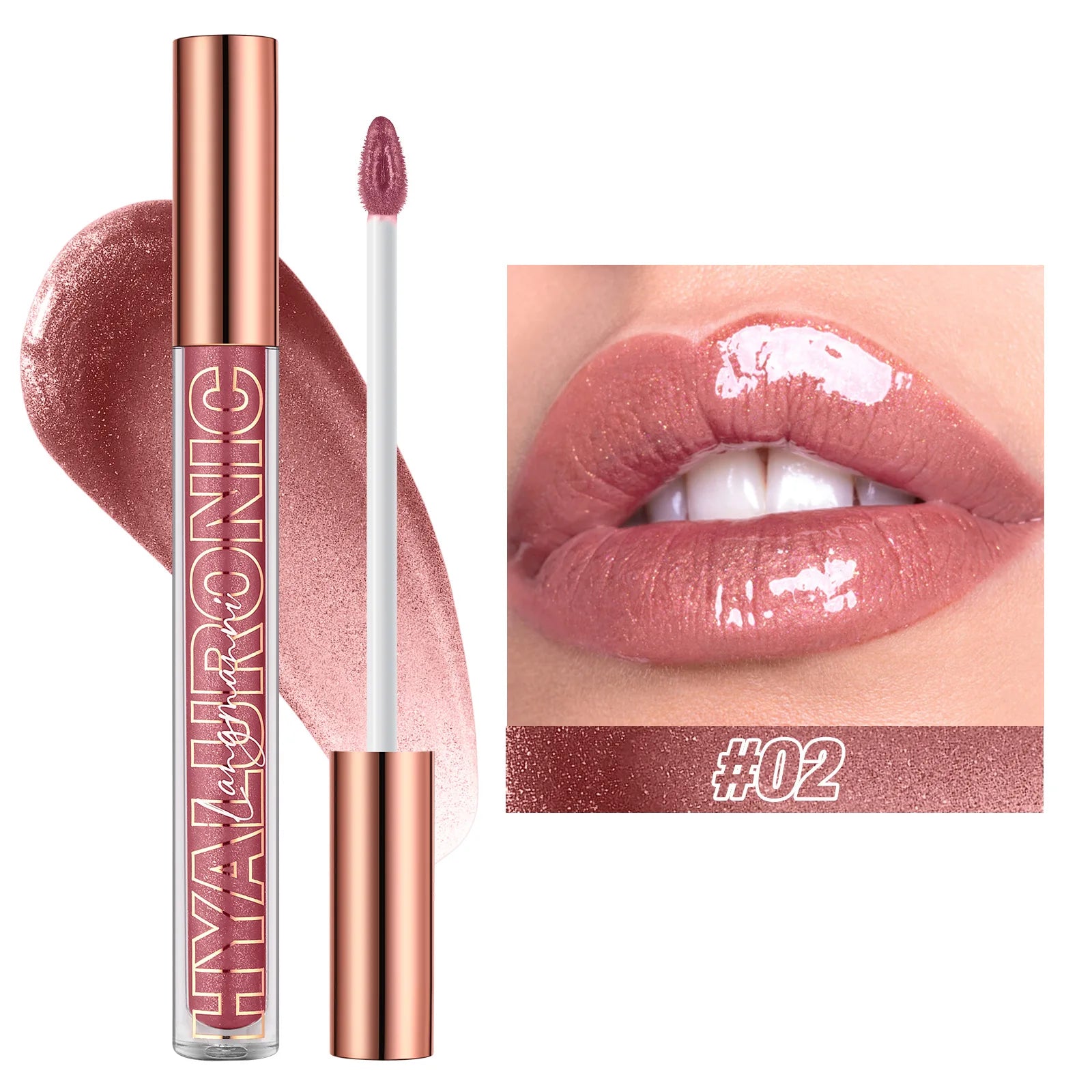 Hyaluronic Acid Glitter Lip Gloss – 8 Shades | Langmanni