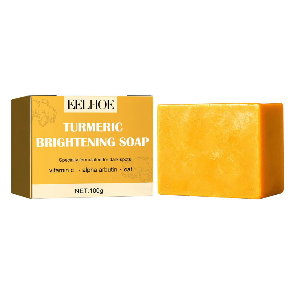 Eelhoe Turmeric Face Soap – Brighten Skin & Fade Dark Spots Facial Cleansing Soap Oasis Select 100g boxed
