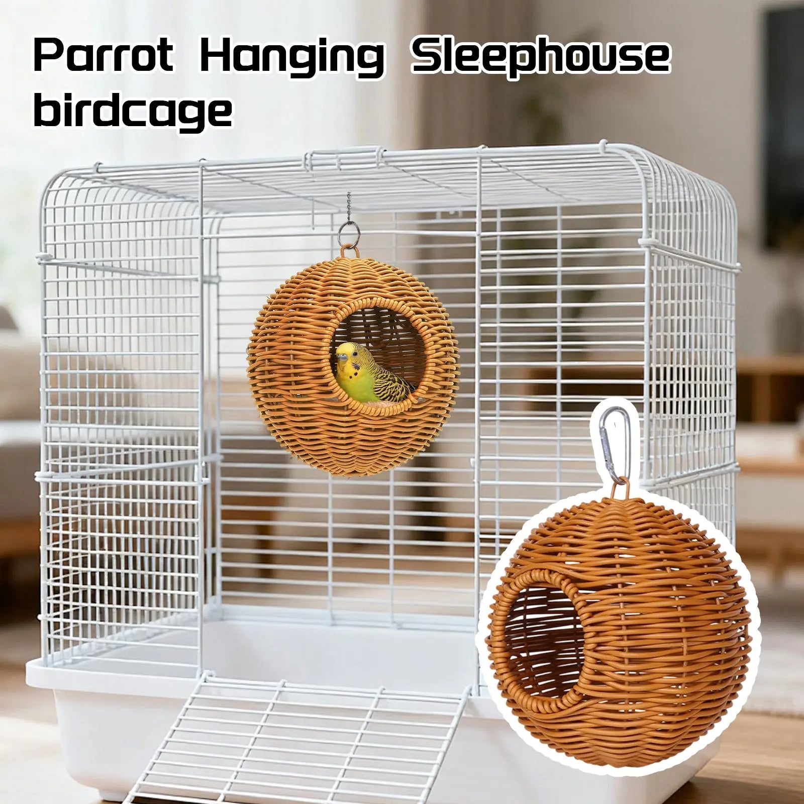 Spherical Parrot Hanging Nest – Bird Sleeping & Breeding House Bird Hanging Nest Oasis Select