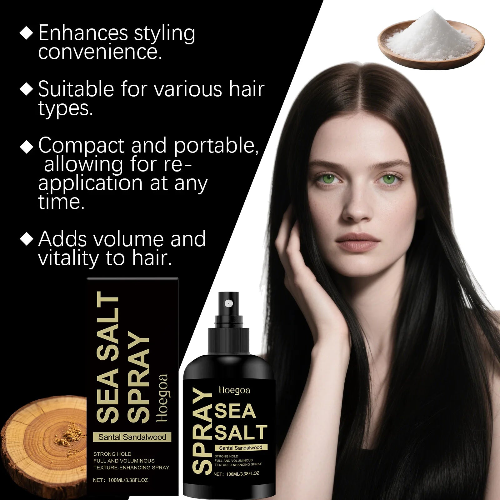 HOEGOA Hair Styling Spray – Frizz Control & Shine 100ml Hair Styling Spray Oasis Select