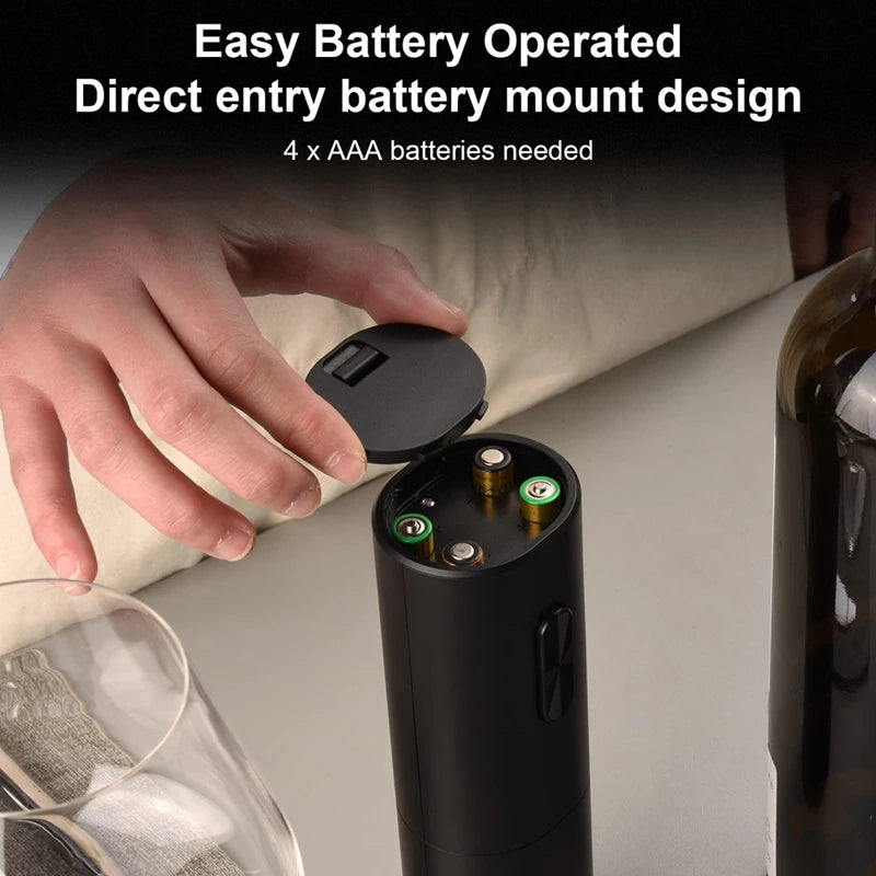 Electric Wine Opener Reusable Automatic Wine Opener Accessories For Wine Lovers Gift Home Kitchen Party Bar Wedding Oasis Select