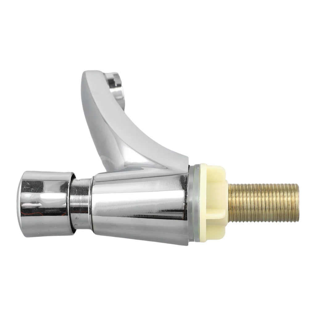 LEENKEA Self-Closing Chrome Faucet – Water-Saving Sink Tap Self-Closing Faucet Oasis Select