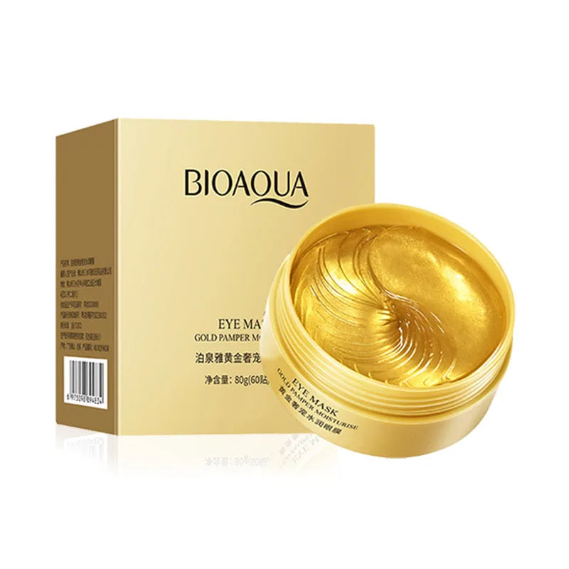 BIOAQUA Collagen Eye Mask 60pcs – Dark Circles & Firming Patches Eye Gel Mask Oasis Select Gold Collagen 1 box