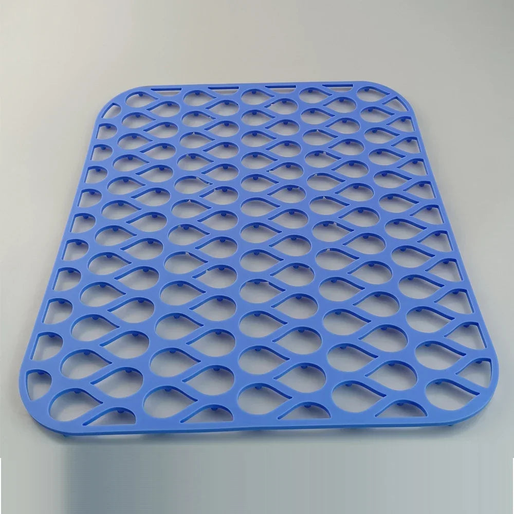 Multifunctional Silicone Sink Mat Insulation Pad Kitchen Drainer Bottom Protection Anti-scratch Slip Anti-splash Filter Mesh Oasis Select