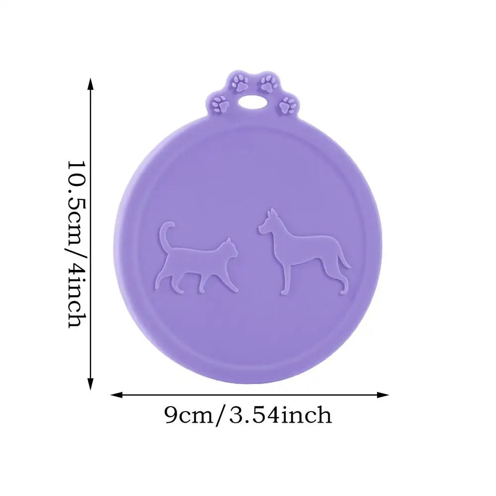 Can Lids For Canned Food Silicone Puppy Can Keeper Lids Reusable Dog Cat Food Container Tops Leak-Proof Airtight For Storage Oasis Select Purple