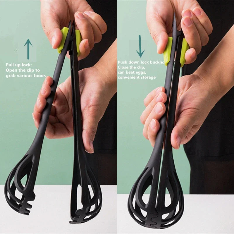 Multifunctional Egg Beater Whisk Milk Pasta Tongs Food Clips Mixer Manual Stirrer Kitchen Cream Bake Tool Kitchen Accessories Oasis Select