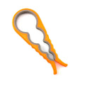 1pc Multifunctional 4-in-1 Jar Opener, Jar Gripper, Lid Opener, Can Opener, Bottle Opener Oasis Select Orange