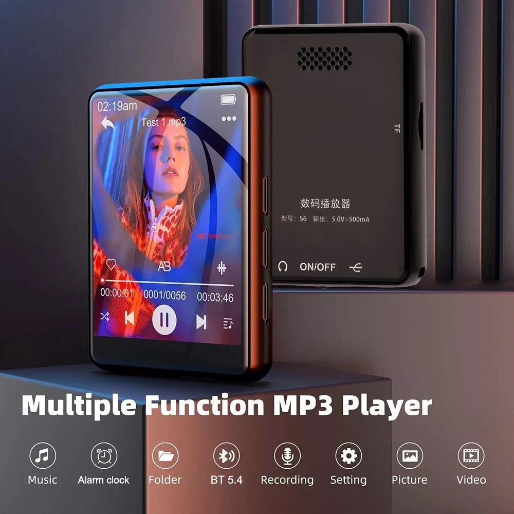 2026 New MP3 Player Bluetooth 5.4 Touch Screen HiFi Lossless Music Play Built-in Speaker 32GB Support Recording E-Book MP3 Oasis Select Default Title